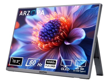 ARZOPA Monitor A3C Pro / 13.3", 1920 x 1080, OLED, 60 Hz, siva